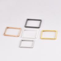 Brass Jewelry Finding, Square, plated, hollow, Random Color, 14mm 