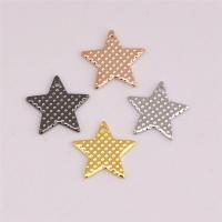 Brass Star Pendants, laiton, étoile, Placage, Couleur aléatoire, 7.5mm Environ 0.6mm Vendu par sac