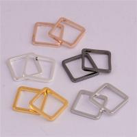 Brass Jewelry Finding, Square, plated, hollow, Random Color 