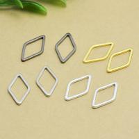 Brass Jewelry Finding, Rhombus, plated, hollow, Random Color 