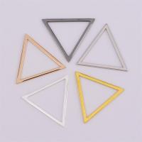 Brass Jewelry Finding, Triangle, plated, hollow, Random Color, 21mm 