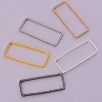 Brass Jewelry Finding, Rectangle, plated, hollow, Random Color 