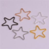 Brass Jewelry Finding, Star, plated, hollow, Random Color, 18mm 