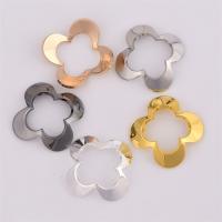 Brass Jewelry Finding, Flower, plated, hollow, Random Color 