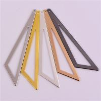 Hollow Brass Pendants, Triangle, plated, Random Color Approx 1mm 