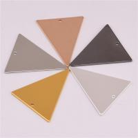 Brass Jewelry Pendants, Triangle, plated, Random Color Approx 1.2mm 