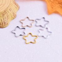 Brass Jewelry Finding, Star, plated, hollow, Random Color, 9.5mm 