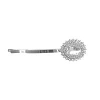 Hair Slide, Zinc Alloy, with Czech Rhinestone & Glass, plated & for woman 