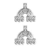 Zinc Alloy Floating Charm Pendant, plated, can open and put into something & fashion jewelry & DIY, silver color, 30*26mm 