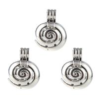 Zinc Alloy Floating Locket Pendant, plated, for 8mm beads, silver color, 26*20mm 