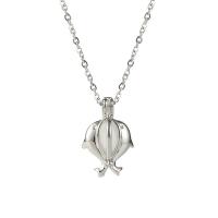 нержавеющая сталь Плавающий медальон ожерелье, Другое покрытие, для 8мм бисера & ювелирные изделия моды & Женский, серебряный, 23*13mm, продается PC