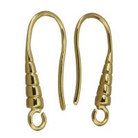 Brass Hook Earwire, plated, DIY & with loop 0.8mm Approx 1.5mm 