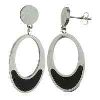 Stainless Steel Drop Earring, with Resin, for woman, original color, 36mm 