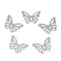 Stainless Steel Animal Pendants, 304 Stainless Steel, Butterfly, DIY, original color Approx 1.3mm 
