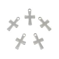 Stainless Steel Cross Pendants, 304 Stainless Steel, original color Approx 0.8mm 