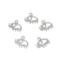 Stainless Steel Animal Pendants, 304 Stainless Steel, Elephant, original color Approx 1.4mm 