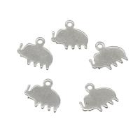 Stainless Steel Animal Pendants, 304 Stainless Steel, Elephant, original color Approx 1.3mm 
