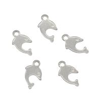 Stainless Steel Animal Pendants, 304 Stainless Steel, Dolphin, original color Approx 1.5mm 