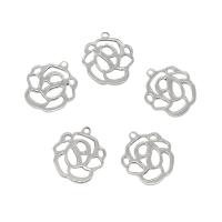 Stainless Steel Flower Pendant, 304 Stainless Steel, original color Approx 1mm 