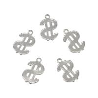 Stainless Steel Pendants, 304 Stainless Steel, Dollar Sign, original color Approx 1.3mm 