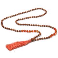 Fashion Sweater Chain Necklace, Rudraksha, with Polyamide & Gemstone & for woman, 80mm, 6mm Approx 33.8 Inch 