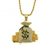 Zinc Alloy Sweater Necklace, gold color plated, French Rope Chain & for man & with rhinestone Approx 29.53 Inch 