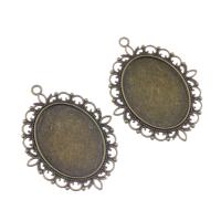 Zinc Alloy Pendant Cabochon Setting, plated, hollow Approx 3.2mm, Inner Approx 