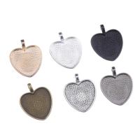 Zinc Alloy Pendant Cabochon Setting, Heart, plated Approx 4.83mm, Inner Approx 25mm 