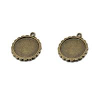 Zinc Alloy Pendant Cabochon Setting, antique brass color plated Approx 2.2mm, Inner Approx 20mm 
