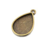 Zinc Alloy Pendant Cabochon Setting, Teardrop, plated Approx 2mm, Inner Approx 