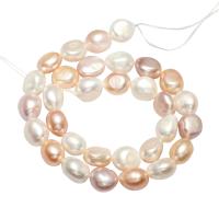 Barock kultivierten Süßwassersee Perlen, Natürliche kultivierte Süßwasserperlen, natürlich, gemischte Farben, 11-12mm, Bohrung:ca. 0.8mm, verkauft von Strang
