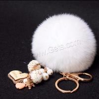 Zinc Alloy Key Clasp, with Polyester, plated, cute & fashion jewelry 70mm 
