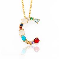 Brass Cubic Zirconia Necklace, with Cubic Zirconia, plated, fashion jewelry & for woman 