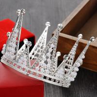 Bridal Tiaras, Zinc Alloy, with Crystal & Plastic Pearl, plated, fashion jewelry & for woman 