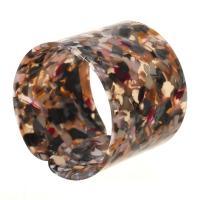 Feuille d'acétate bracelet manchette, avec fer, bijoux de mode & unisexe, plus de couleurs à choisir Vendu par brin
