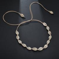 Shell Necklace, with Nylon Cord, plated, fashion jewelry & for woman 