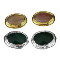 perla de cobre, metal, con Piedras preciosas, chapado, diferentes materiales para la opción, 22-23.5x16-18x6-8mm, agujero:aproximado 1mm, Vendido por UD