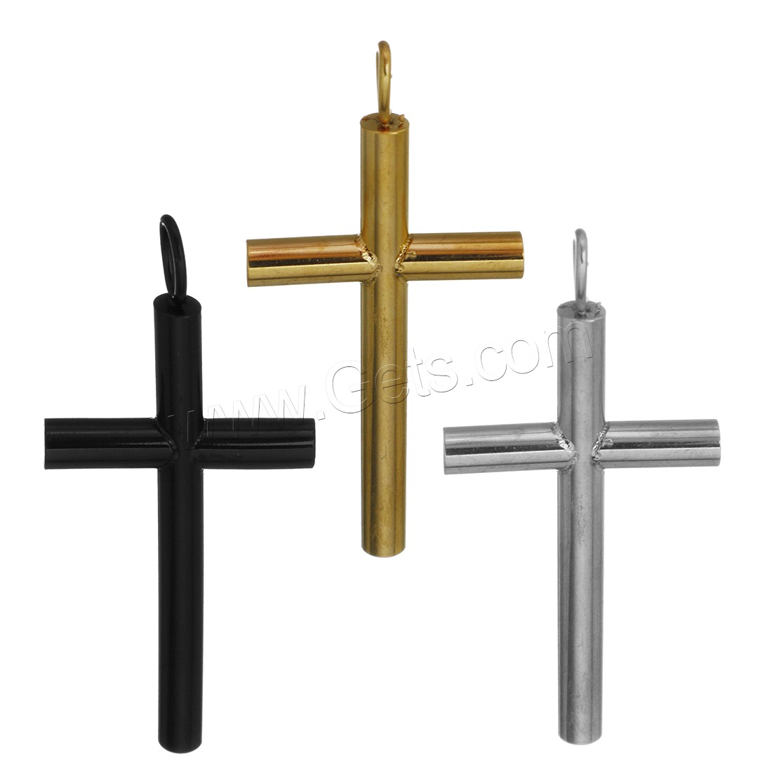 Нержавеющая сталь крест подвески, нержавеющая сталь, Kресты, Другое покрытие, разный размер для выбора, Много цветов для выбора, продается PC
