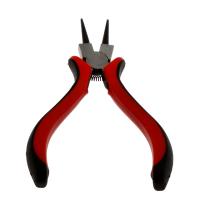 Pliers, Stainless Steel, with Rubber, red 