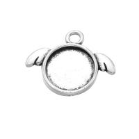 Zinc Alloy Pendant Cabochon Setting, plated Approx 2.5mm, Inner Approx 12mm 