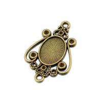 Zinc Alloy Connector Setting, antique brass color plated, 1/1 loop Approx 1mm, Inner Approx 