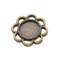 Zinc Alloy Cabochon Setting, Flower, plated Inner Approx 