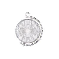 Zinc Alloy Pendant Cabochon Setting, platinum color plated Approx 2mm, Inner Approx 25mm 