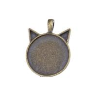 Zinc Alloy Pendant Cabochon Setting, plated Approx 2mm, Inner Approx 25mm 