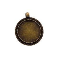 Zinc Alloy Pendant Cabochon Setting, plated Approx 4mm, Inner Approx 25mm 