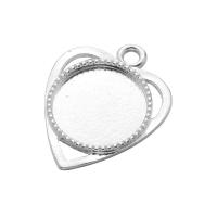 Zinc Alloy Pendant Cabochon Setting, Heart, plated Approx 3.1mm, Inner Approx 18mm 
