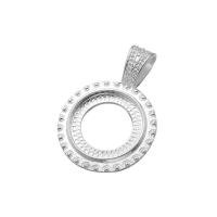 Zinc Alloy Pendant Cabochon Setting, plated Approx 7.8mm, Inner Approx 20mm 