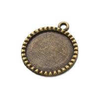 Zinc Alloy Pendant Cabochon Setting, antique brass color plated Approx 3.06mm, Inner Approx 25mm 