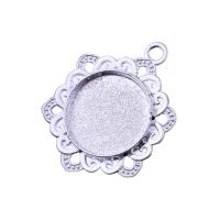 Zinc Alloy Pendant Cabochon Setting, antique silver color plated Approx 1mm, Inner Approx 16mm 