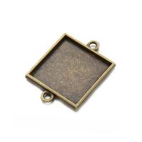 Zinc Alloy Connector Setting, Square, plated, 1/1 loop Approx 1mm, Inner Approx 25mm 